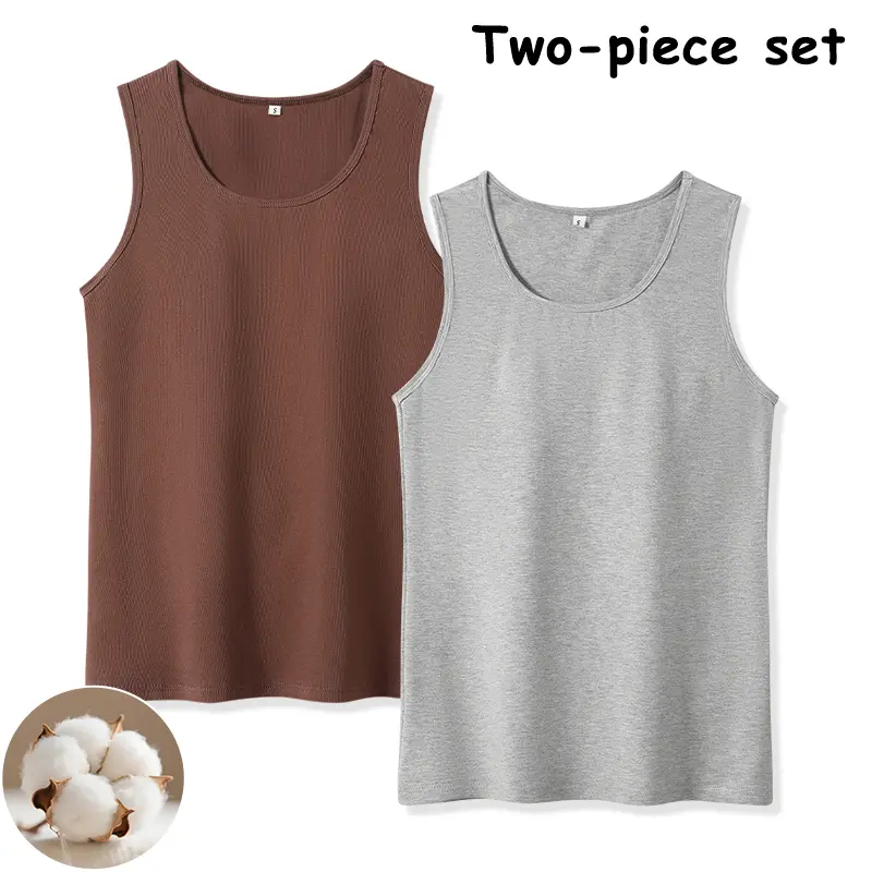 Soft, breathable cotton tank tops, 3-pack for men — plain solid colors, crew neck, sleeveless undershirts suitable as everyday base layers and casual standalone tops