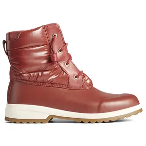 Sperry Womens Maritime Repel Zippered Snow Casual Boots Ankle - Red