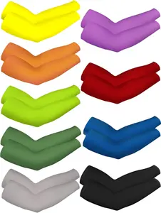 9 Pairs UV Protection Sleeves Cooling Sleeves Long Arm Covers Arm Sleeves for Men and Women