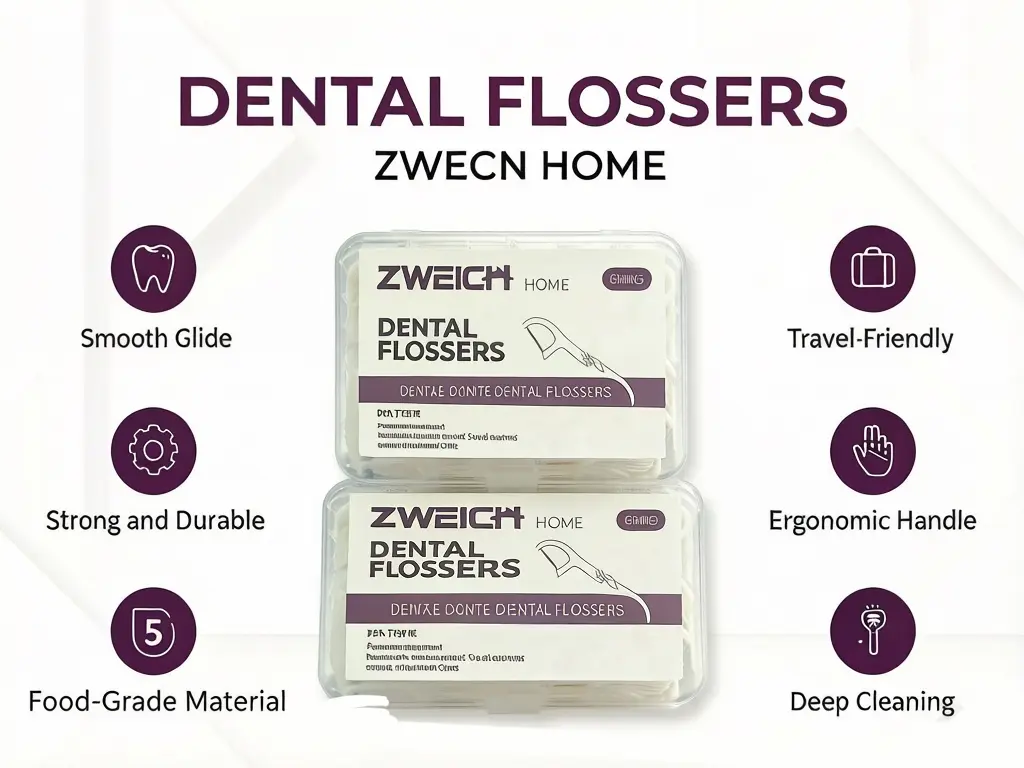 Boxed dental floss sticks, 50 sticks per bag. Smooth and tough, deep cleaning between teeth, disposable hygiene, portable and practical for travel.8 Boxes