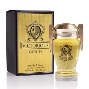 Urban Collection Victorious Gold Eau De Parfum Unisex 100ml Spray Golden Vanilla Scented Citrus Musk Amber Fragrance in Elegant Paper Box