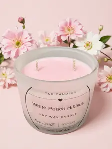 12oz White peach and hibiscus candle
