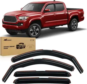 Nilight in Channel Rain Guards for Tacoma 2005 2006 2007 2008 2009 2010 2011 2012 2013 2014 2015 Double Cab Original Window Deflectors, Vent Window Visors-4PCS Car Accessories Truck Vehicle Automotive  dealsforyoudays