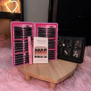 Beauty Bundle Bag Lashes Nails Makeup Cosmetic Set for Enhancing Your Look