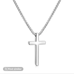 Easter Cross Necklace Hip Hop Fashion Simple Design Chain Pendant Jewelry