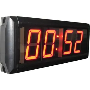 AZOOU Digital Clock - 2.3" 4-Digit Red LED Clock with Count Up/Countdown Timer for Sports, Outdoor Activities