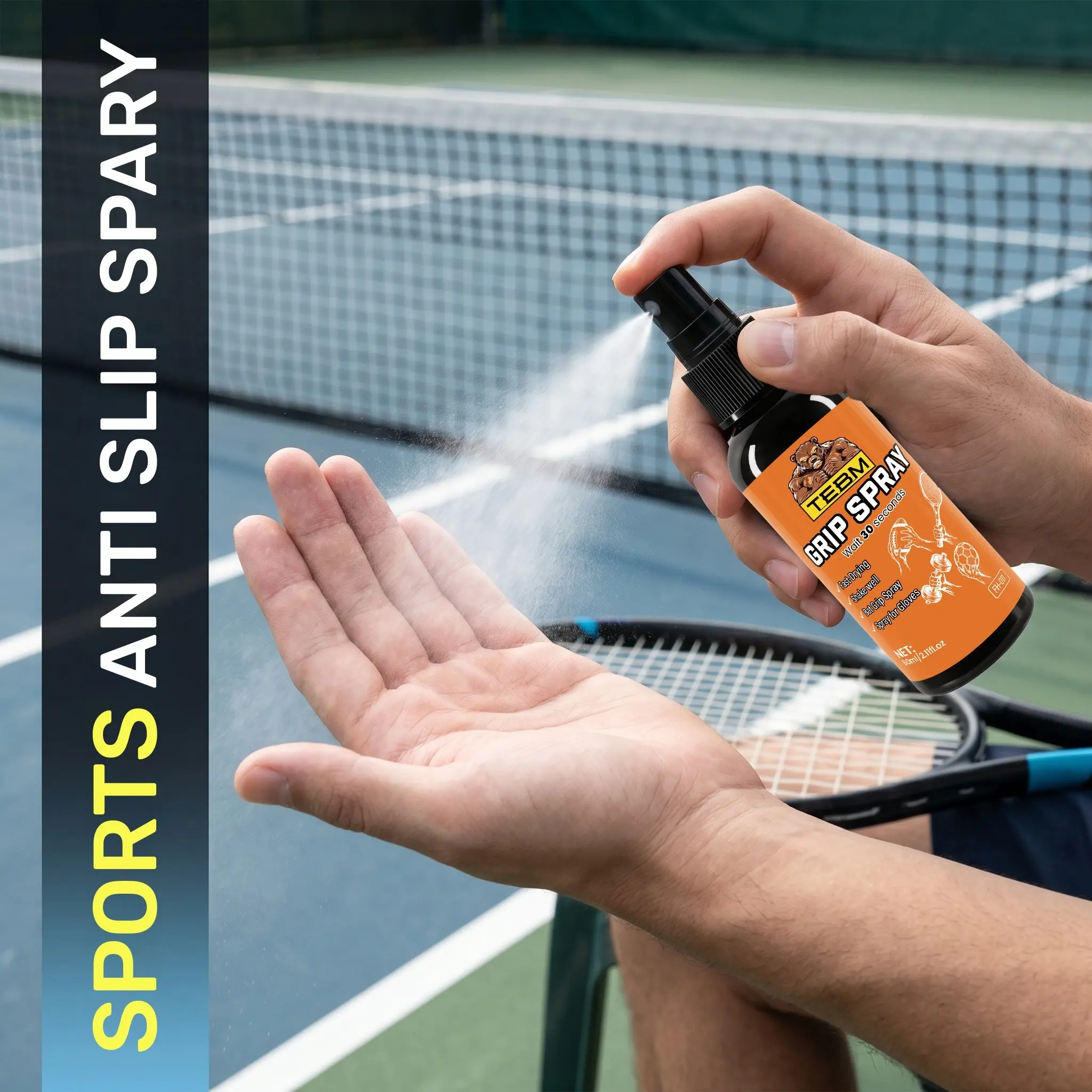 Anti-Slip Sweat Spray, Enhances Grip Stability, Ideal for Golf, Tennis, Pickleball, Basketball, Baseball, Football, Fitness, Pole Dance