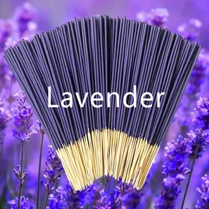 22cm Natural Lavender Incense Sticks with Bamboo Skewers, Calming home fragrance, with refreshing fragrance, suitable for home, yoga studios, tea houses, meditation practices, perfect for outdoor use during Easter, Thanksgiving