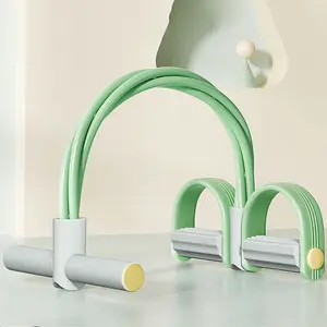 Home Fitness Equipment Sit-up Assists Yoga Fitness 4 Tubes Pedal Puller 8 Strands Pull Rope