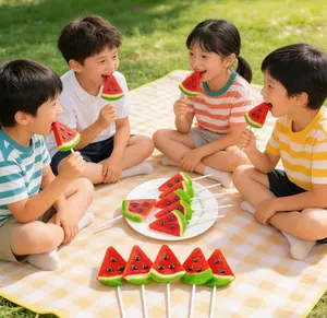 24 Pack Watermelon Flavored Lollipops, Holiday Candy, Summer Party Favors mother'sday gift birthdaygift