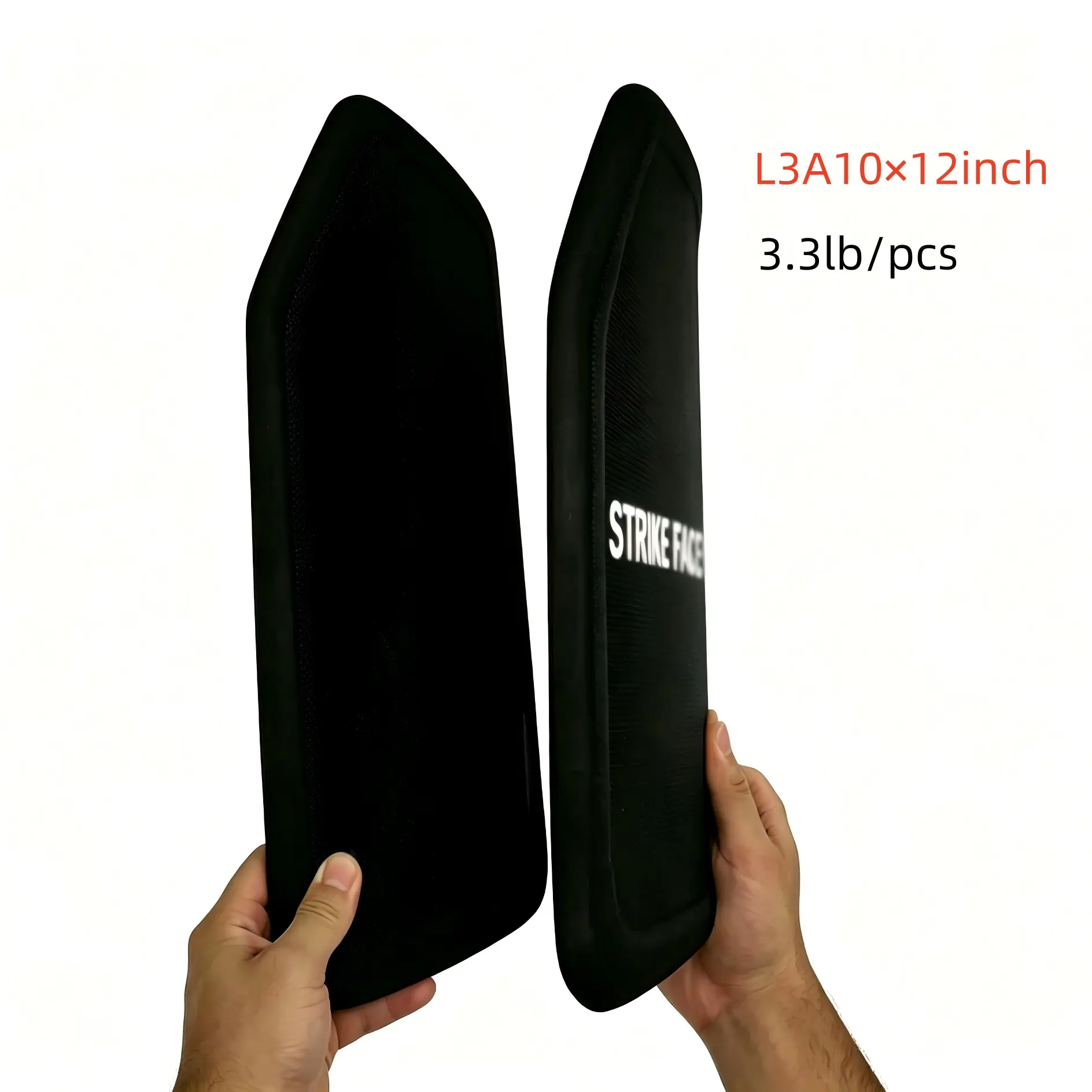 L3 A 10x12" Single-Curve Protective Top Quality Inserts , Weighted Training Inserts 3.3lb/pcs for Fitness & Exercise