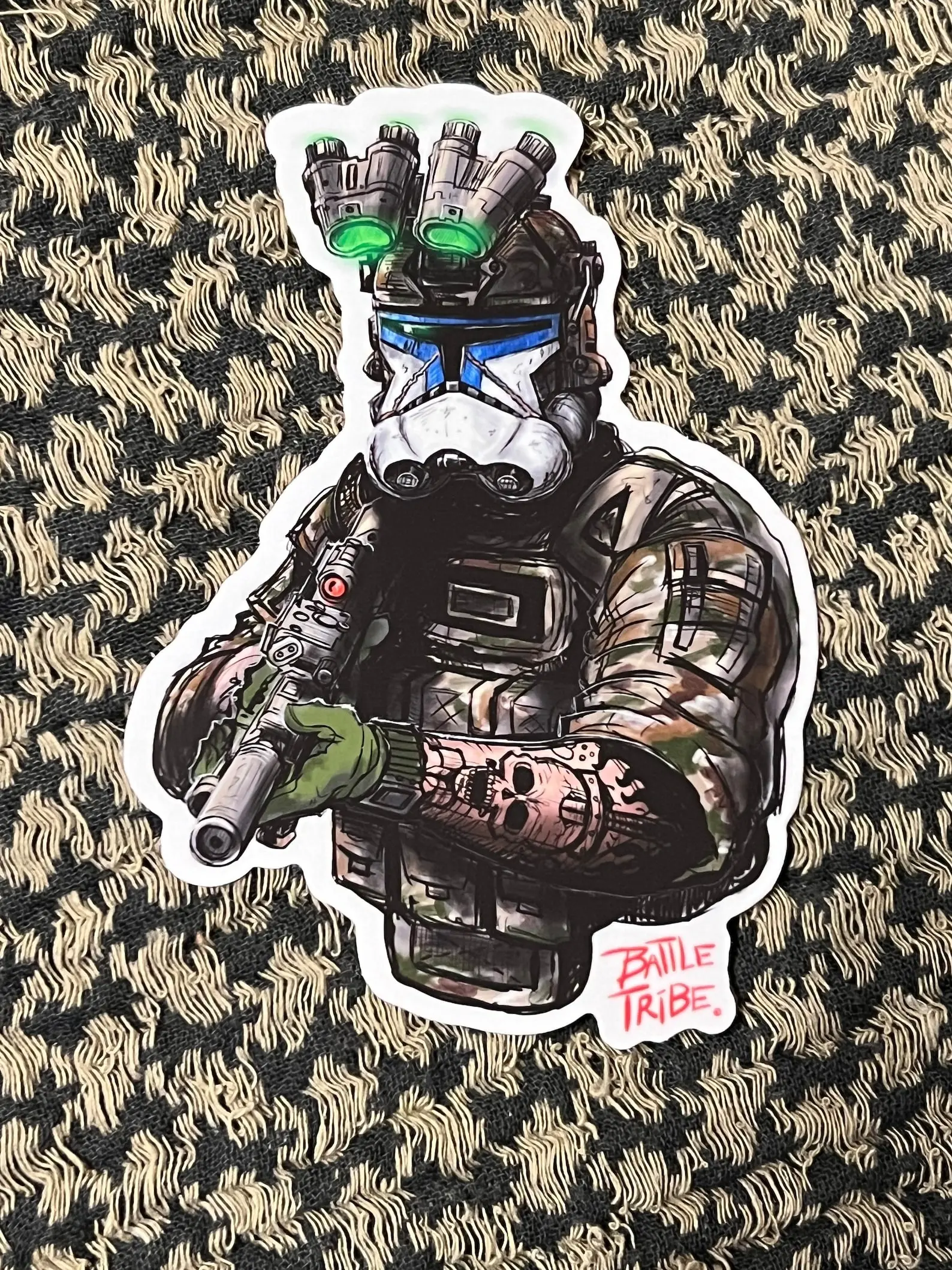 Combat Tribe Full Rex sticker, Hard Hat Sticker, Bue Collar Sticker, Construction Sticker, Hard hat stickers, lunchbox sticker, Journeyman sticker, 409 carpenters, working class, carpenters stickers, union stickers