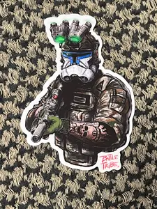 Combat Tribe Full Rex sticker, Hard Hat Sticker, Bue Collar Sticker, Construction Sticker, Hard hat stickers, lunchbox sticker, Journeyman sticker, 409 carpenters, working class, carpenters stickers, union stickers