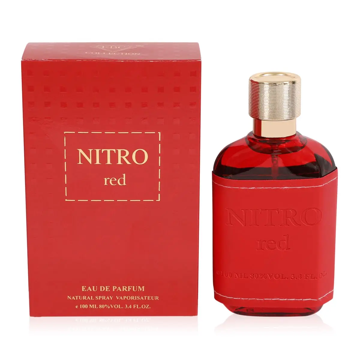 NITRO RED BY EBC - Eau De Parfum- 3.4oz-Long Lasting Cologne Mist & Body Spray