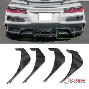 C8 Corvette Z06 / E-Ray Carbon Fiber Rear Diffuser Fins Add-On – OEM Widebody Diffuser Accent Kit