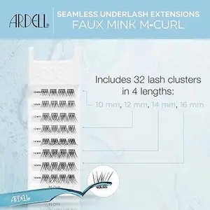 Ardell Seamless Underlash Extensions - FauxMink M Curl, Up To 5 Applications, 32 ct, 1-pack Eyelashes Makeup