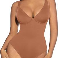 Sleeveless Deep-V Neck brown