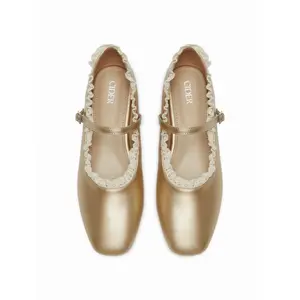 Cider ROUND TOE LACE MARY JANES