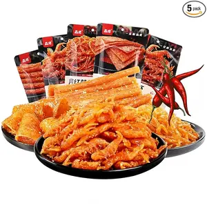 QIXINLIZYY Latiao Spicy Strips, 5 Packs Spicy Sweet Gluten Latiao, Chinese Spicy Casual Snack Food, La Tiao Spicy Sticks, Latio , , 62g/2.19oz per Pack (Packs of 5, Sweet and Spicy)