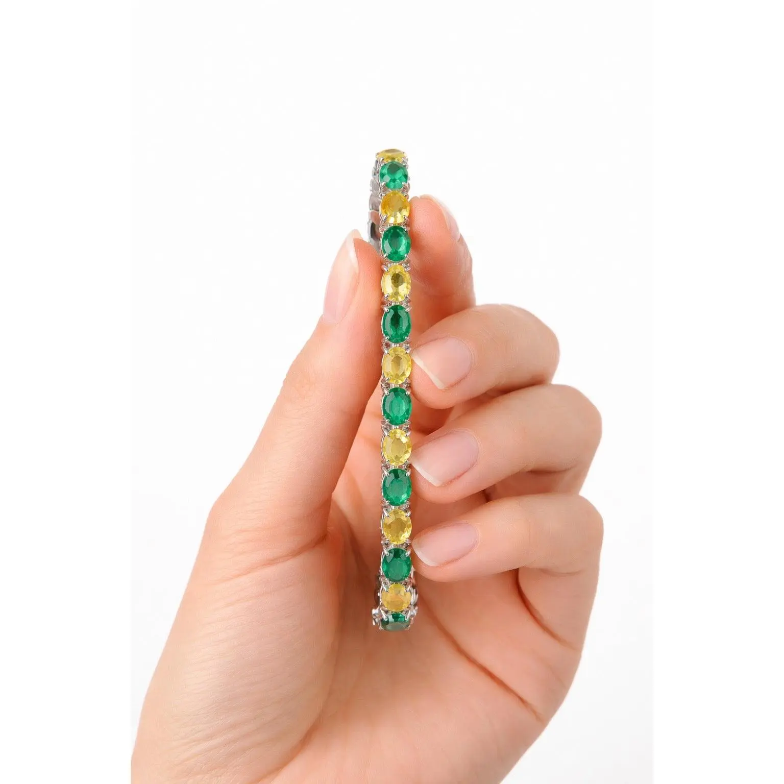 Emerald & Yellow Sapphire Bracelet