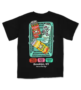 Black Big Cans in Bin Cotton T-Shirt