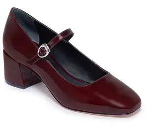 Bernardo Leather Mary Jane Heels- Ancona