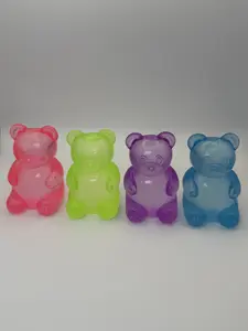 1/4 Gummy Bear Squish - Squeeze Sensory Stress Relief Toy, Soft Gel Fluid Teddy, Anxiety Reducing Ball
