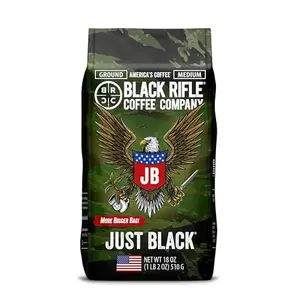 Black Rifle Coffee Company Just Black, Medium Roast Ground Coffee, 18 OZ Bag