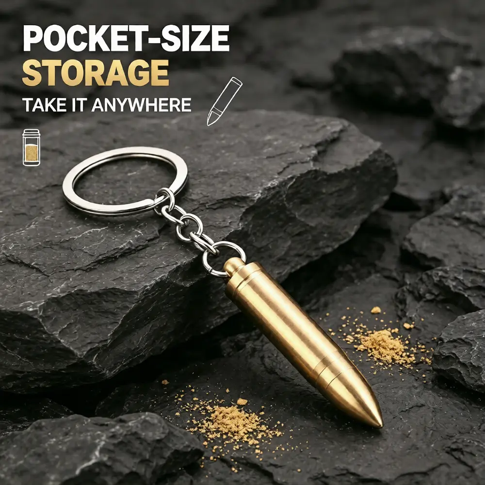 Pocket-Size Storage Keychain - Take It Anywhere - Compact & Portable - Ideal for On-The-Go Use - Secure Your Essentials