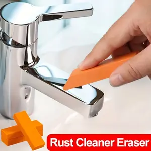 2pcs/set Reusable Stain Eraser, Kitchen Faucet Limescale Eraser, Bathroom Glass Rust Remover Stain Remover Cleaning Eraser Easy to use, Iron Rust Cleaner, cleaning essential
