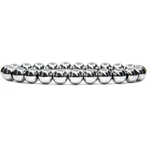 Natural White Hematite Gemstone 8mm Round Beads Stretch Bracelet 7" Unisex