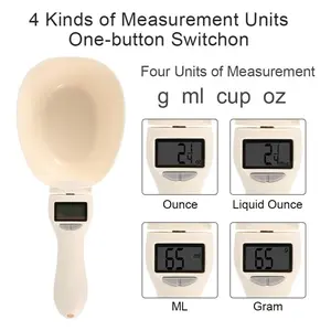 Digital Pet Food Measuring Cup with LED Display, Electronic Precision Dog & Cat Food Scale, Kitchen Food Scoop, Max 250ML ()
