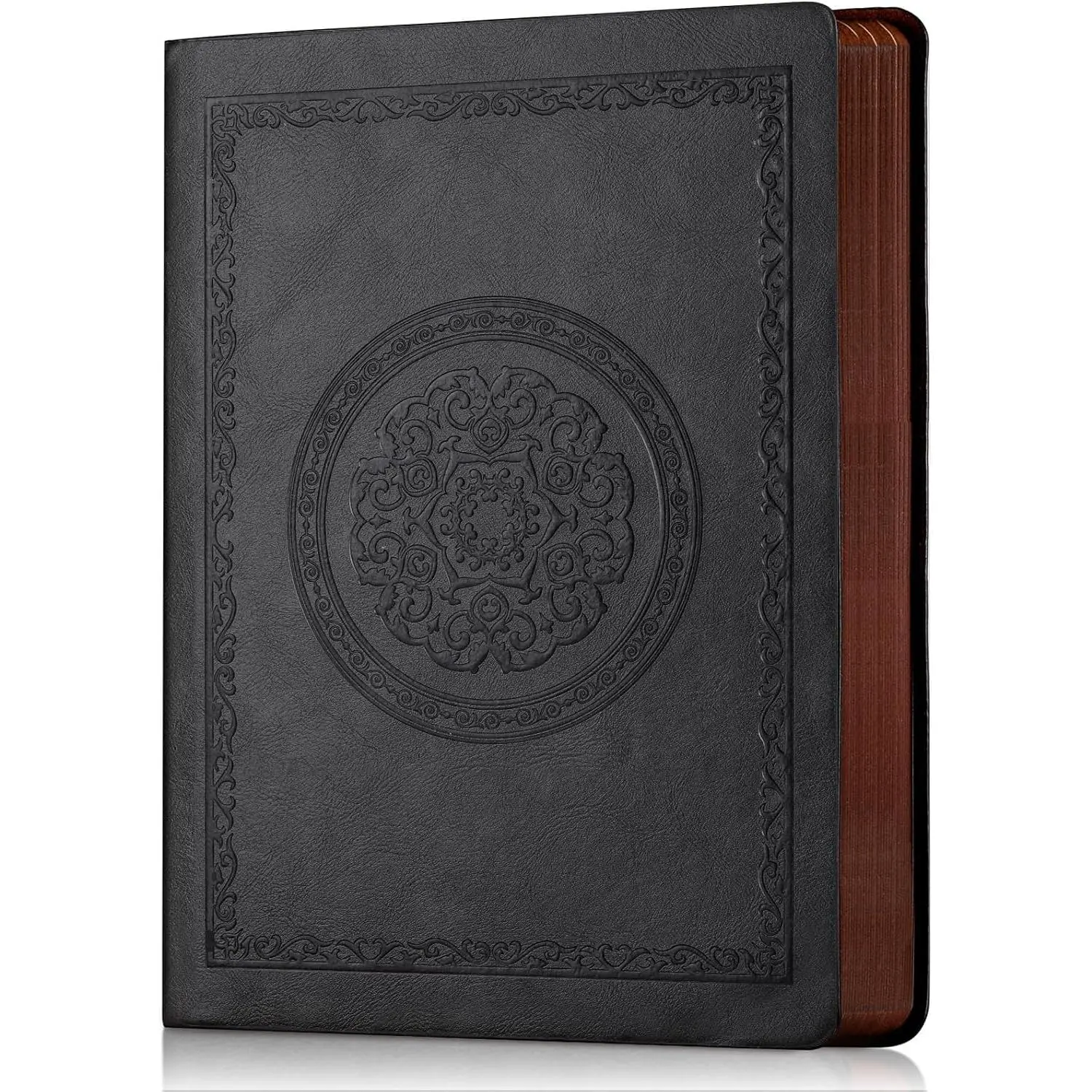 2026 Leather Vintage Journal Notebook,300 Pages,Leather Softcover Lined Journal Notebooks for Women Men,Notebook Journals for Writing Travel,Business,Office,5.7'' X 8.3'',Black