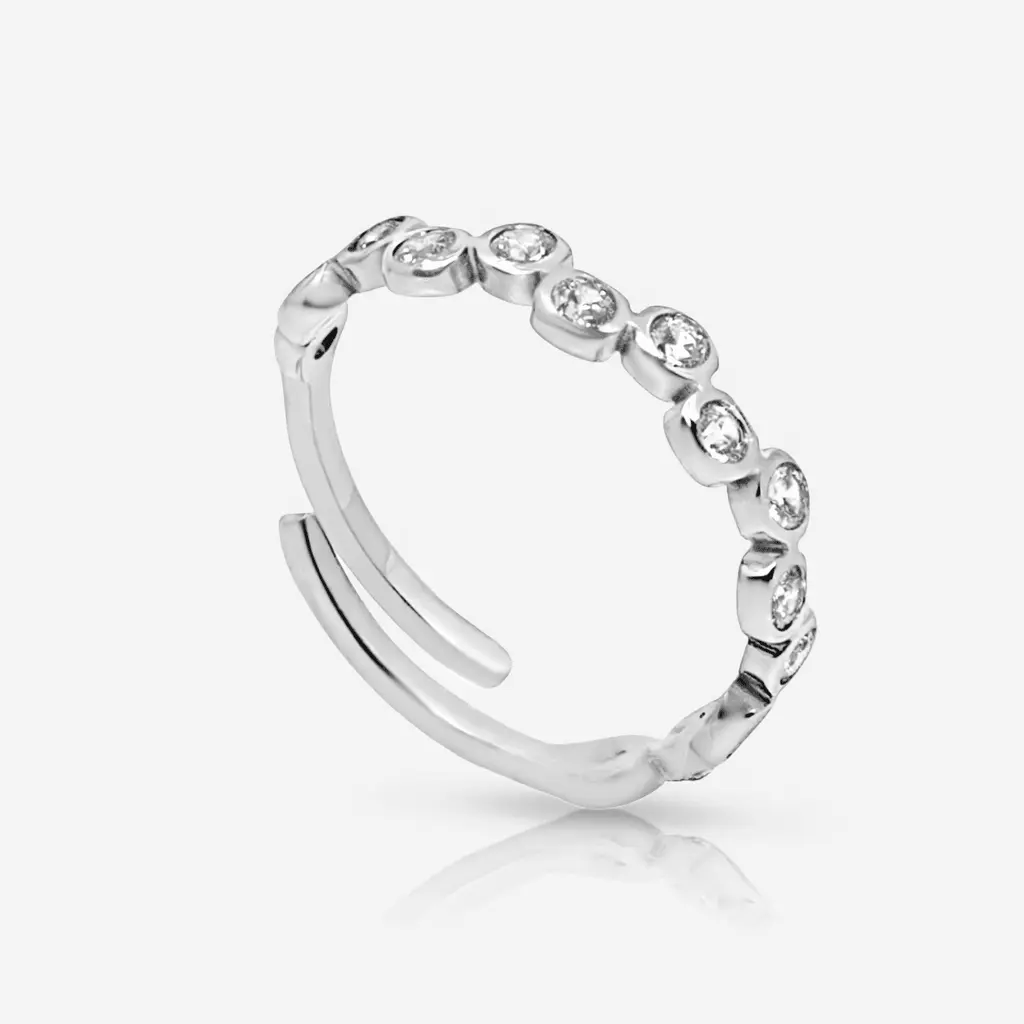 EVRY JEWELS Gold or Silver Plated Women's Hypoallergenic Liliana Ring