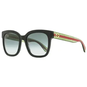 Gucci Square Sunglasses GG0034SN 002 Black/Green/Red  54mm 0034