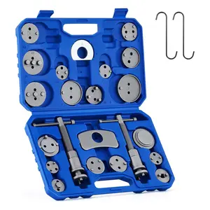 Orion Motor Tech 24pcs Heavy Duty Disc Brake Caliper Tool Set Disc Brake Caliper Compressor Wind Back Tool Brake Spreading Tools, Red/Blue/Black Brake Caliper Tool Set,Fits Most American, EU, JP Autos Repair Tool Set, Adjustable Kit, fathersdaygift