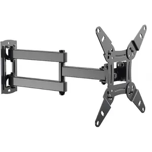 Full Motion TV Monitor Wall Mount Bracket Articulating Arms Swivel Tilt Extension Rotation for Most 13-42 Inch LED LCD Flat Curved Screen Monitors & TVs, Max VESA 200x200mm up to 44lbs