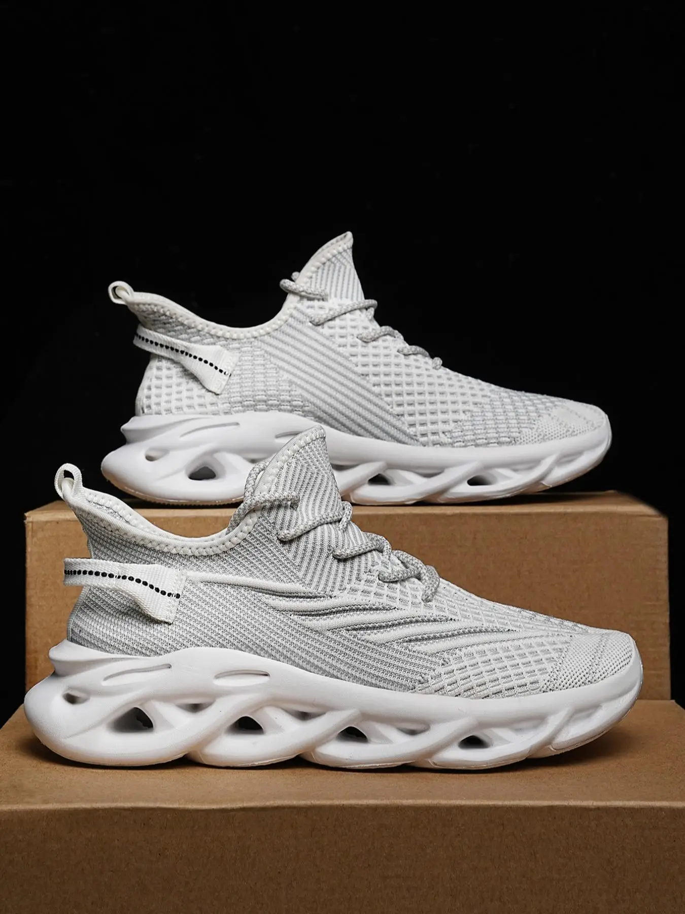 Men's Sportive Plain Low Top Sneakers, Designer Sneakers, Summer Casual Comfortable Breathable Lightweight Non-slip Sports Running Shoes, Fashionable