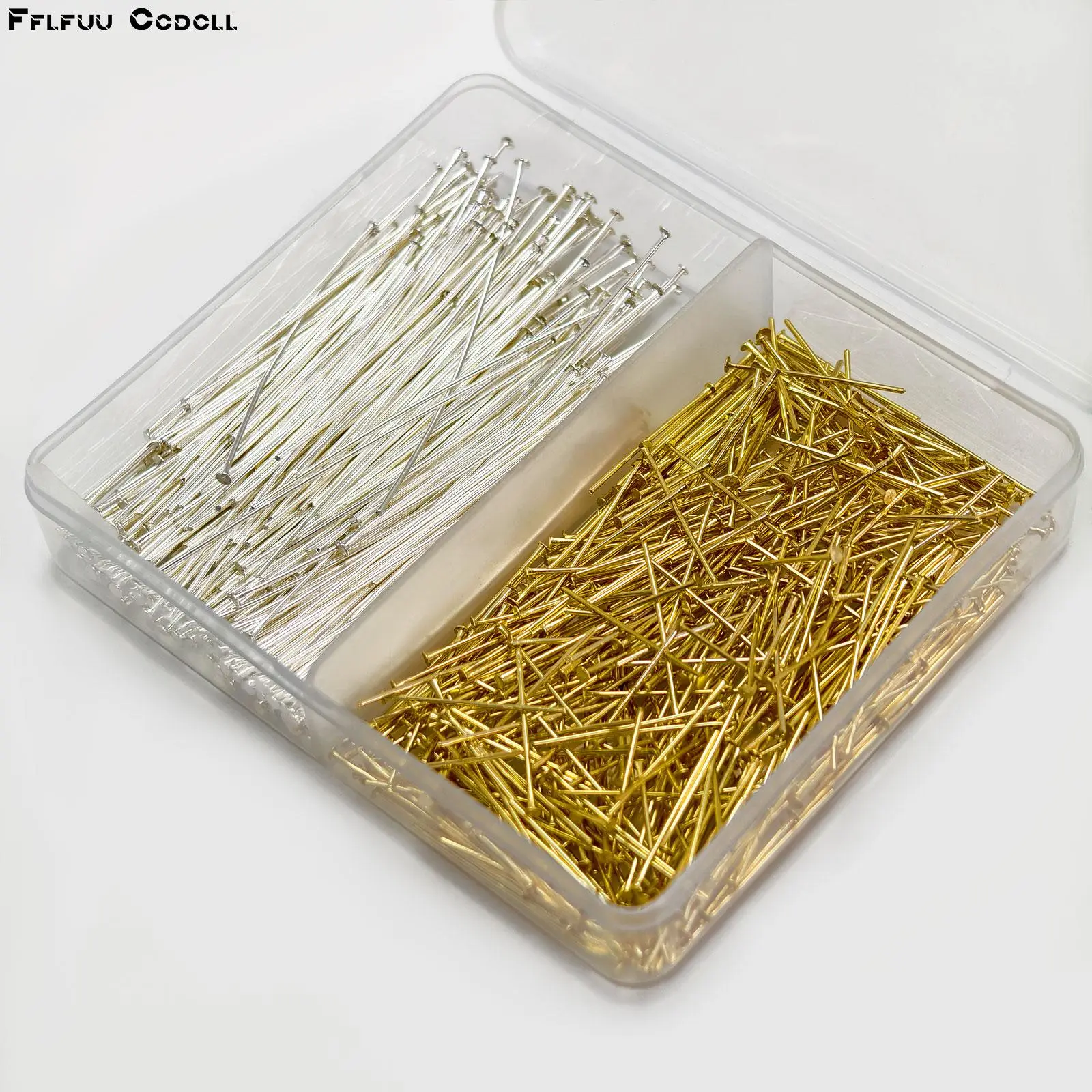 400Pcs Boxed Gold & Silver Mixed Metal T-Pins – Basic Long T-Shaped Beading Pins, DIY Jewelry Making Supplies for Earrings, Necklaces, Craft Materials, Perfect for Party & Holiday Handmade Accessories