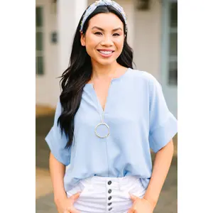 This Is Why Spring Blue Top