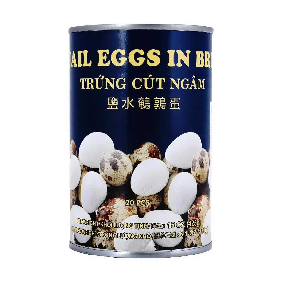 ASIAN BOY Salted Quail Eggs 425g - Ready to Eat, Perfect for Hot Pot, Mala Tang, Salads & Snacks