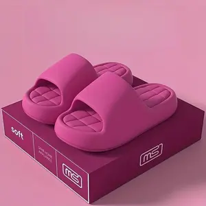 Women'S Cloud Slippers Ultra Soft Cushioning EVA Sole Lightweight Anti Slip Pillow Slides Indoor Outdoor Use Bathroom Shower Yoga Fitness Shoes