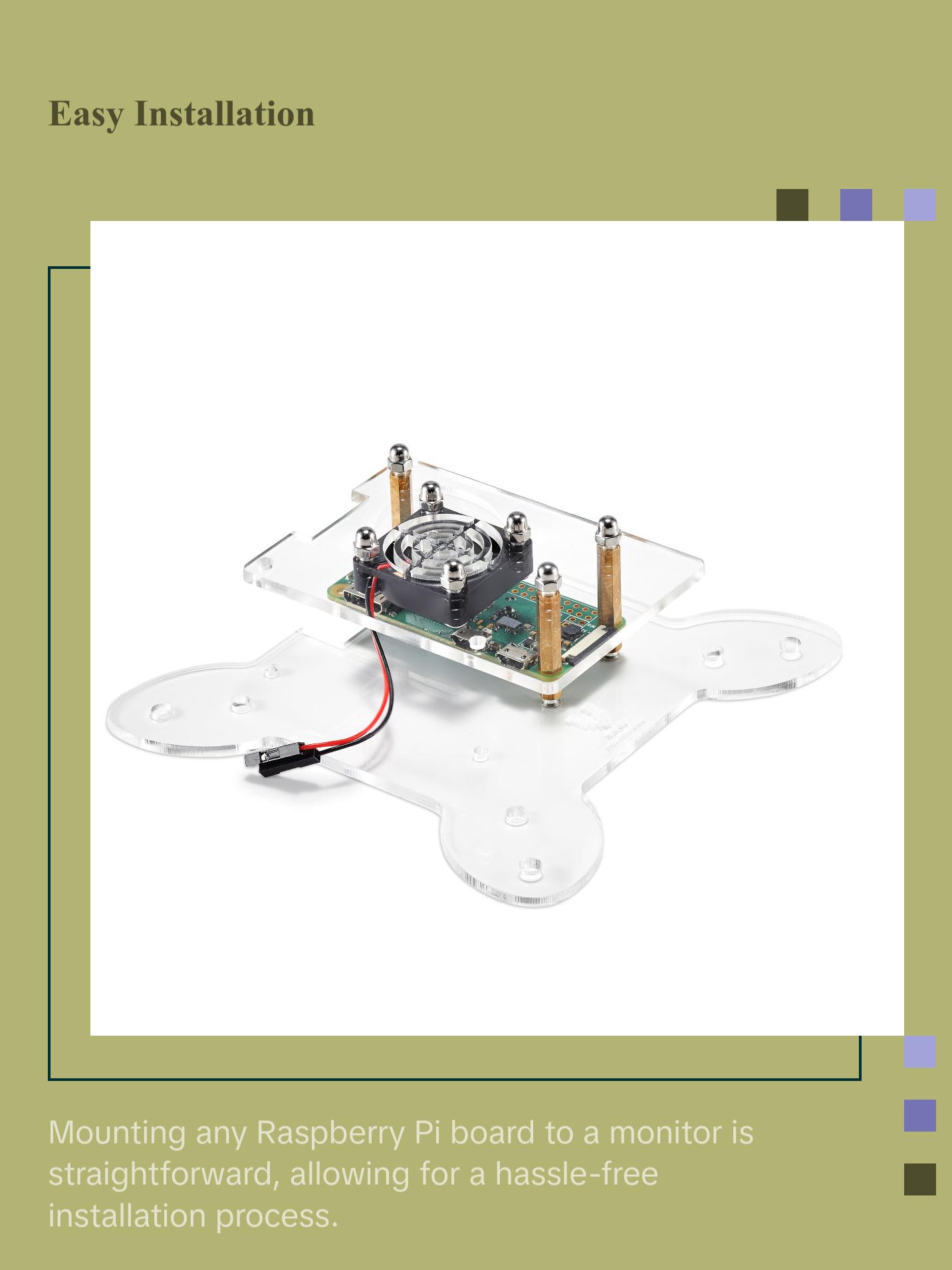 VESA mount for Raspberry Pi-Compatible With ALL Raspberry Pi Boards