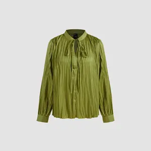 Cider [size 2-10] Solid Cut Out Pleated Knotted Long Sleeve Skirt SummerWins Dealsforyou