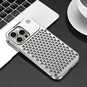 Metal Heat Dissipation Phone Case For Iphone 14 15 Pro Max 15 Plus Aluminum Cooling Phone Cover For IPHONE 14 15 Promax