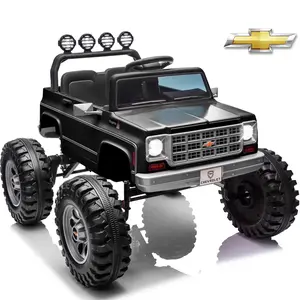 Joyracer 24V Ride on Car, Licensed Chevrolet Cheyenne Truck,  Electric Car for Kids, Power Truck with Remote Control, Bluetooth, Decoration Streamer, LED Lights, Perfect Gift for Boys and Girls Aged 3-8