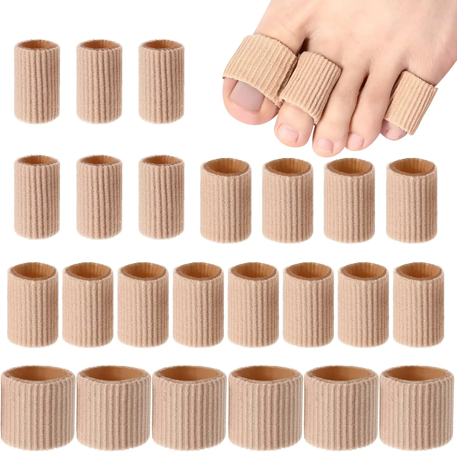 Toe Tubes Cushion Tube Corn Pads for Toes Sleeves Soft Gel Protectors for Cushions Corns Blisters Calluses