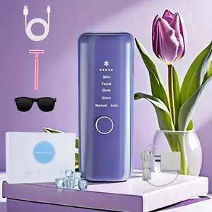 Laser Hair Removal for Men and Women Air 3 Cold IPL device hair removal Virtually Painless and Long-lasting Results 3 Modes and Auto-flash Safe to Use at Home or on the go nearly painless