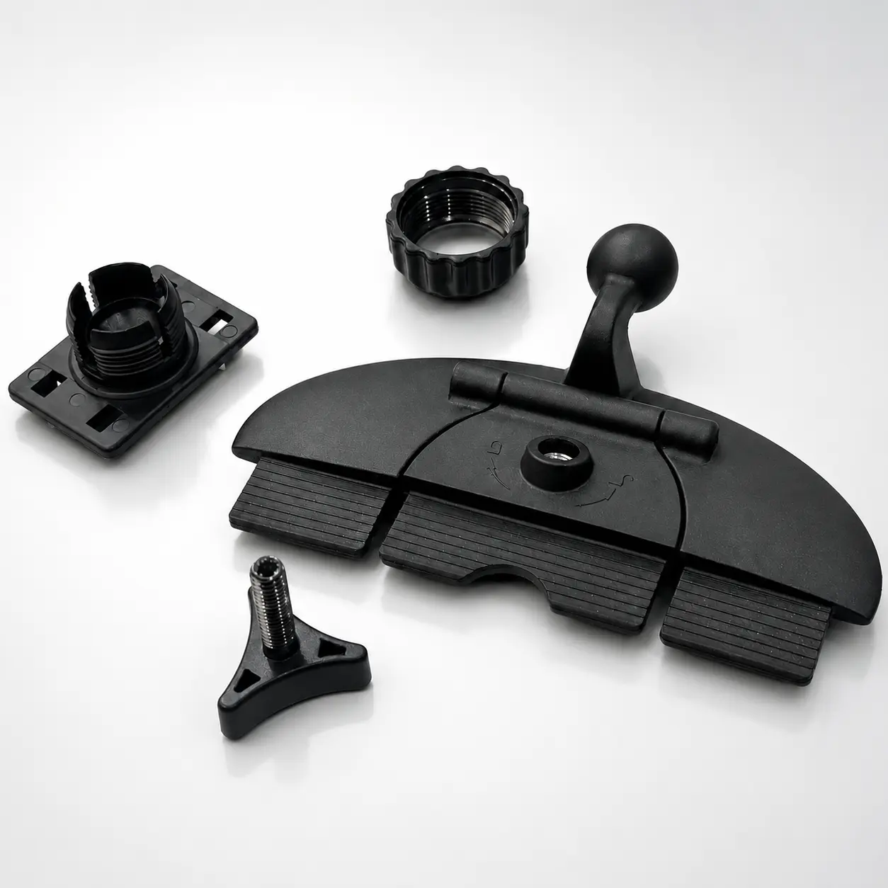 Universal Fit CD Slot In-Car Mount with Double Locks & 360° Rotation - Durable Screen Support with Quick Setup for 7-11” CarPlay & GPS Monitors