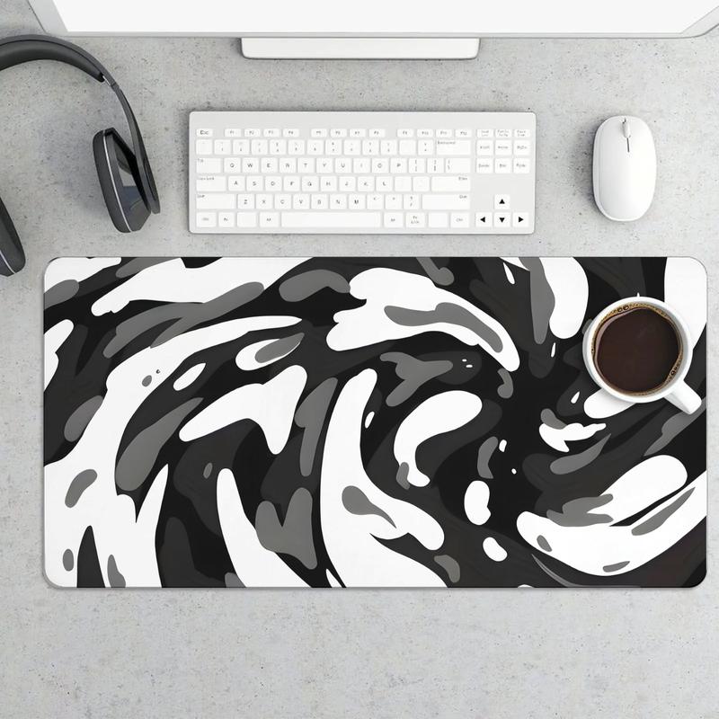 Large Abstract Twisted Swirl Digital Print Mouse Pad for Gaming and Office Use with Enhanced Precision and Stylish Design